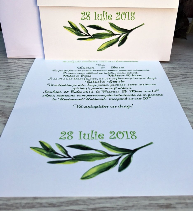 Invitatie nunta - Coroana de Frunze [5]
