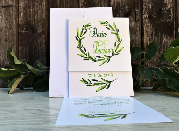 Invitatie nunta - Coroana de Frunze [4]
