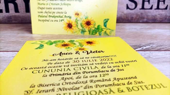 Invitatie nunta - Floarea Soarelui [4]