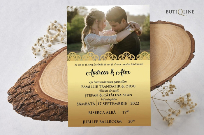 Invitatie nunta - Gold Foto [2]