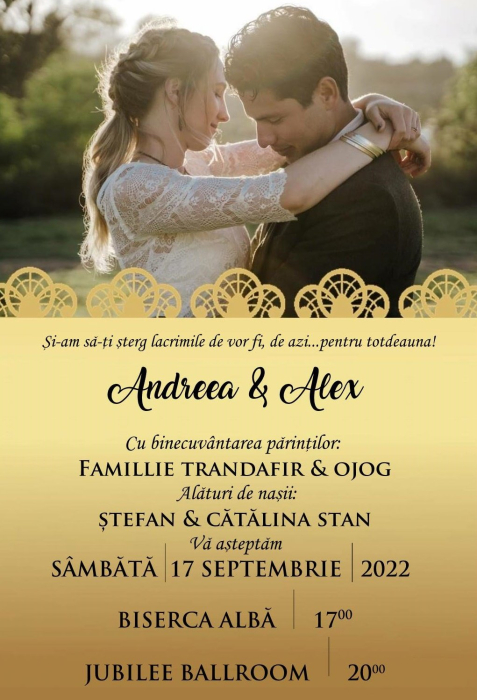 Invitatie nunta - Gold Foto [5]