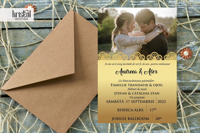 Invitatie nunta - Gold Foto [3]