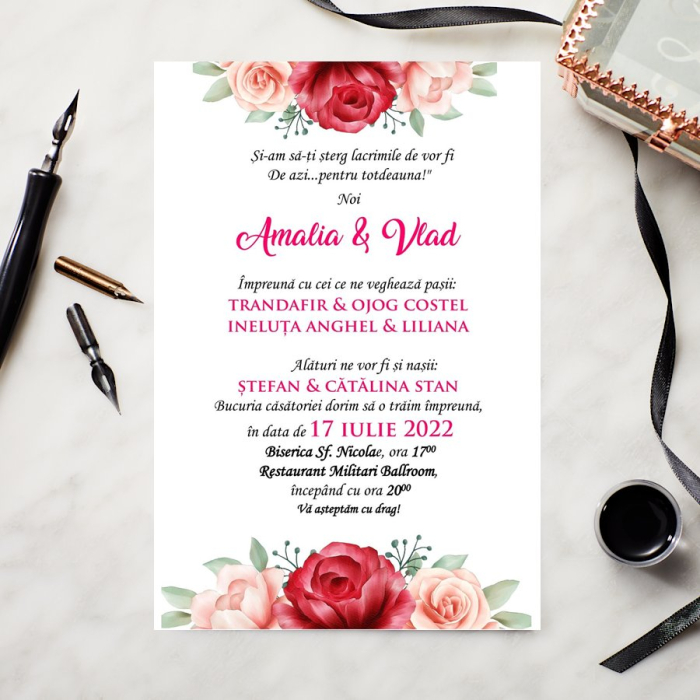 Invitatie nunta - Rose Flower [6]