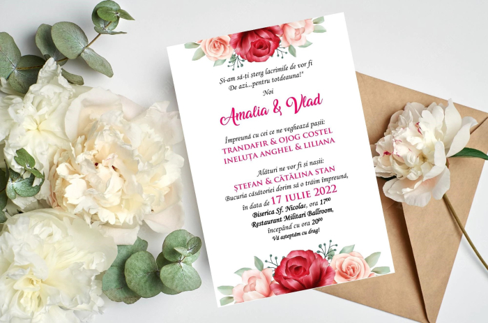 Invitatie nunta - Rose Flower [4]