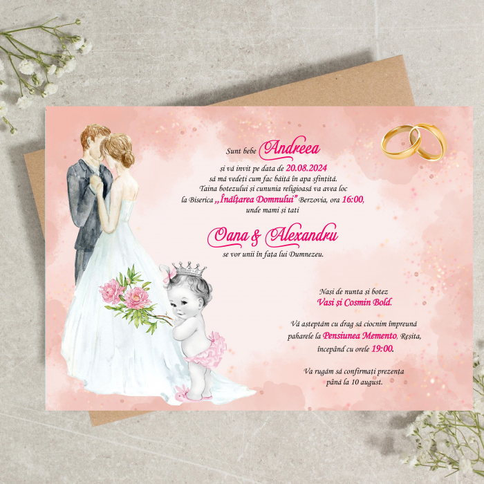 Invitatie Nunta si Botez PM102 [2]
