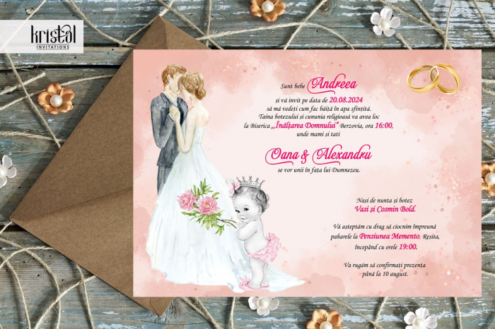 Invitatie Nunta si Botez PM102 [3]