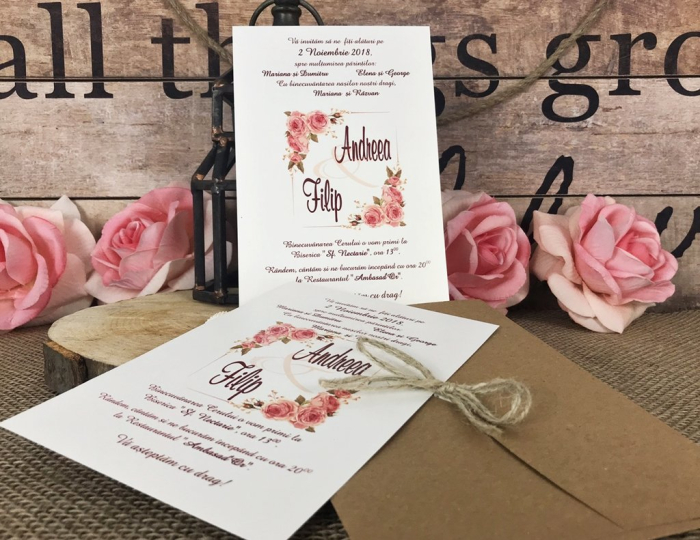 Invitatie nunta - Trandafiri Delicati [3]