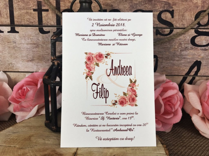Invitatie nunta - Trandafiri Delicati [2]