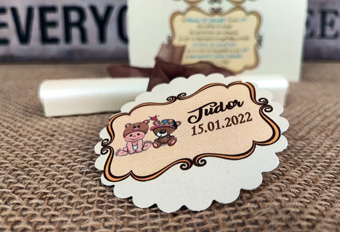 Invitatie papirus BEBE URSULET [3]