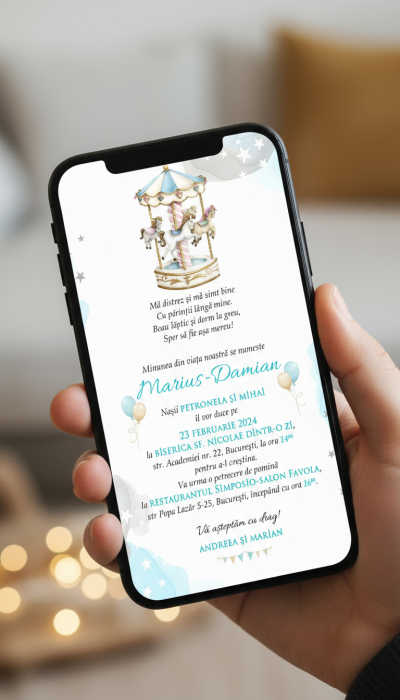 Invitatie papirus CARUSEL [2]
