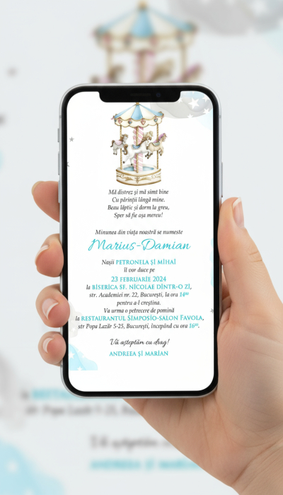 Invitatie papirus CARUSEL [8]