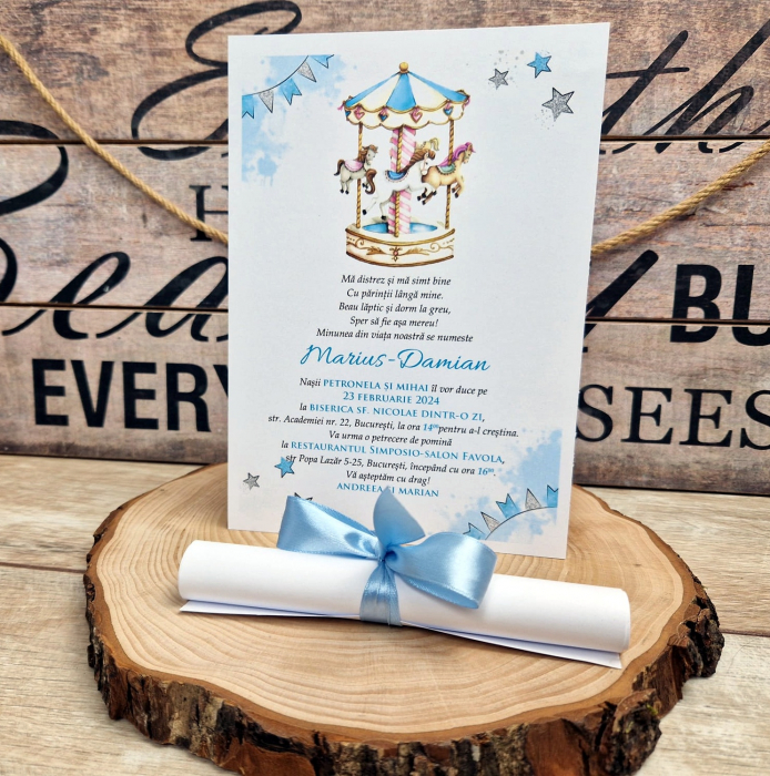 Invitatie papirus CARUSEL [7]