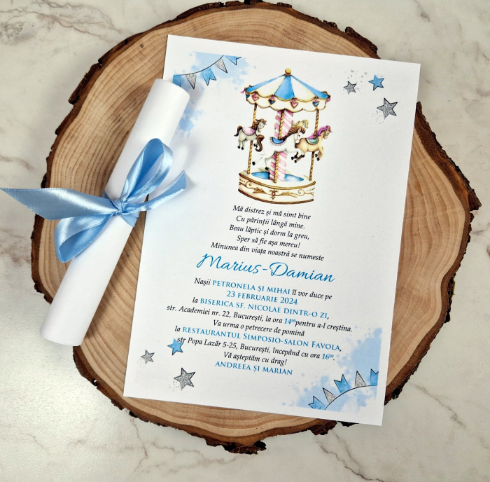 Invitatie papirus CARUSEL [5]