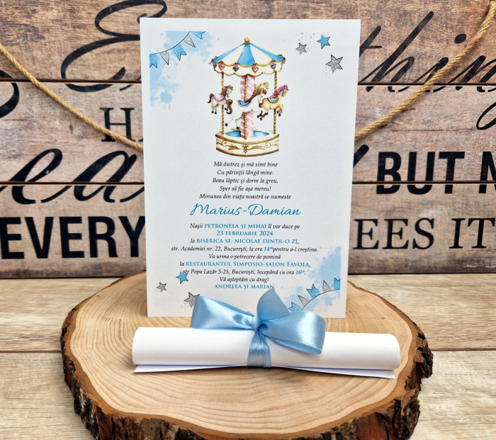 Invitatie papirus CARUSEL [3]
