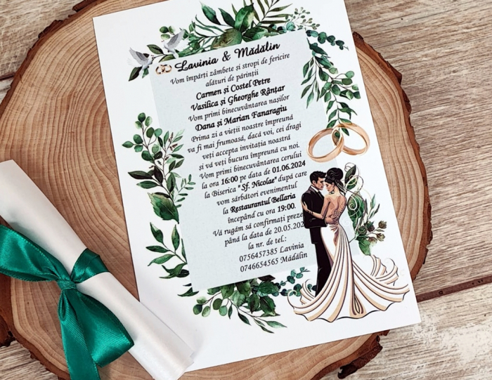 invitatie papirus Leafs Style [3]