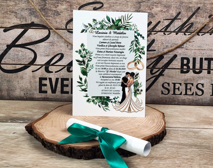 invitatie papirus Leafs Style [4]