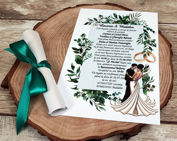 invitatie papirus Leafs Style [2]