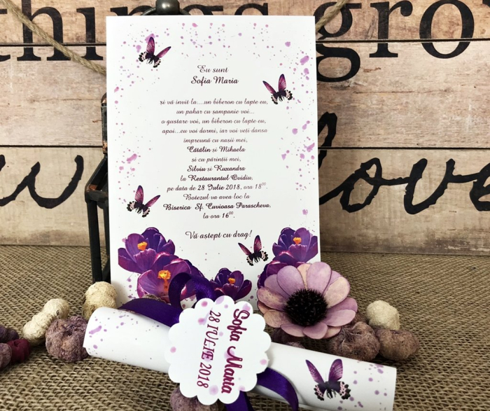 Invitatie - Papirus Fluturi [5]
