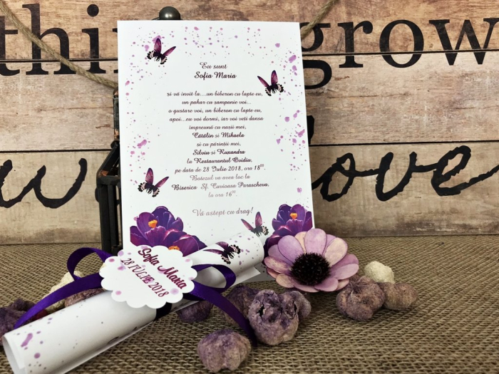 Invitatie - Papirus Fluturi [4]