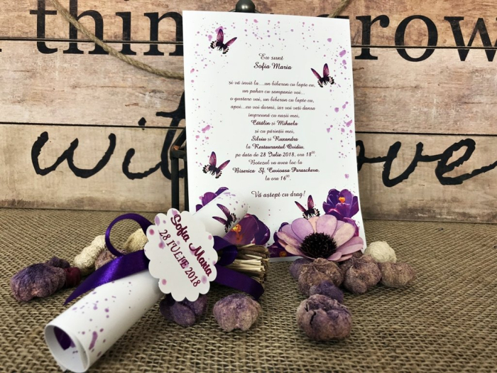 Invitatie - Papirus Fluturi [3]