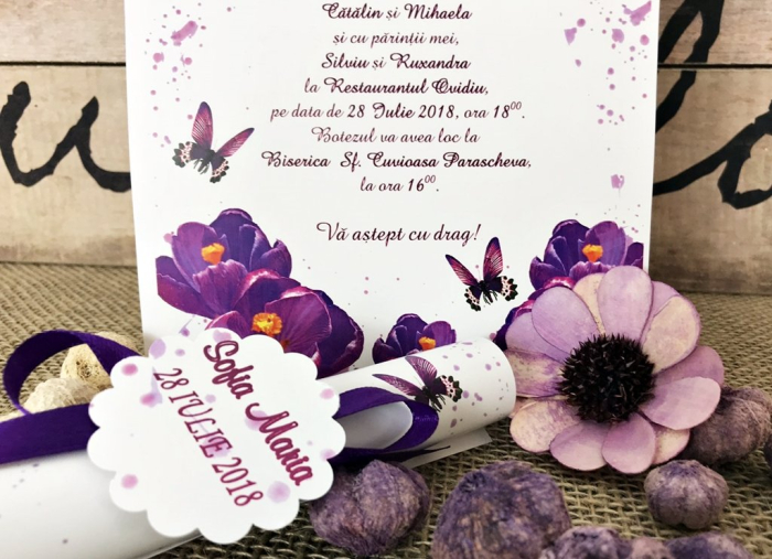 Invitatie - Papirus Fluturi [6]
