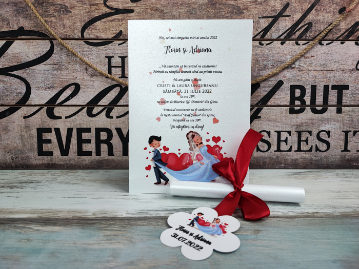 Invitatie papirus Funny Couple [5]