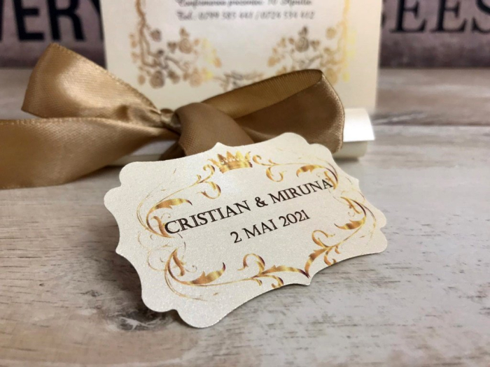 Invitatie papirus Golden Style [2]