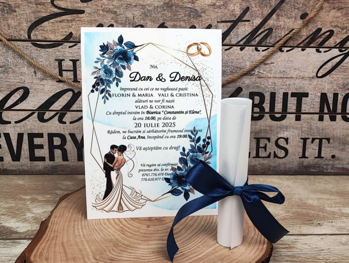 Invitatie papirus Royal Wedding [4]