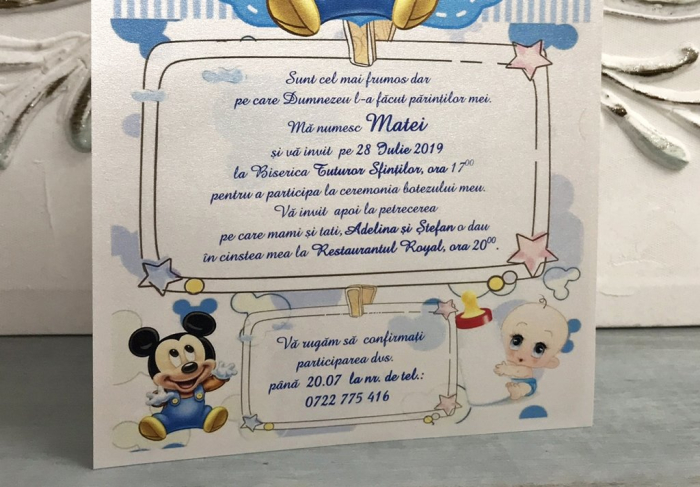 Invitatie papirus MICKEY MOUSE [4]