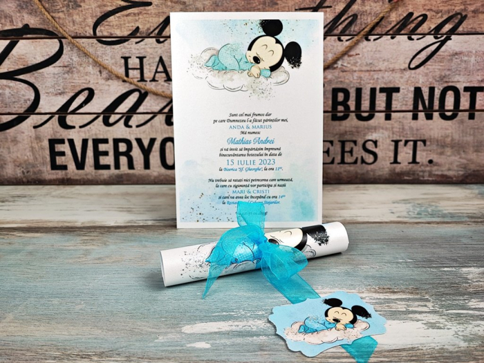 Invitatie papirus Mickey Sleeping [6]
