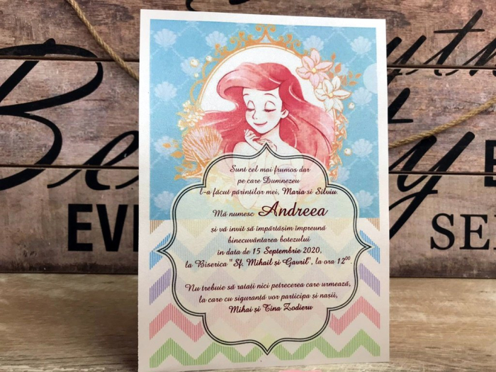 Invitatie papirus Micuta Sirena [5]