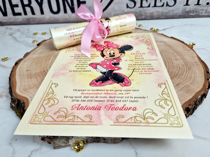 Invitatie papirus Minnie (PM157) [2]