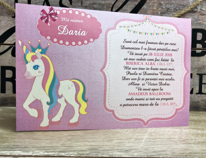 Invitatie papirus UNICORN [2]