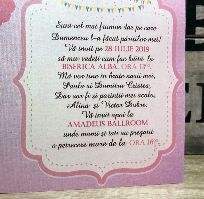 Invitatie papirus UNICORN [6]