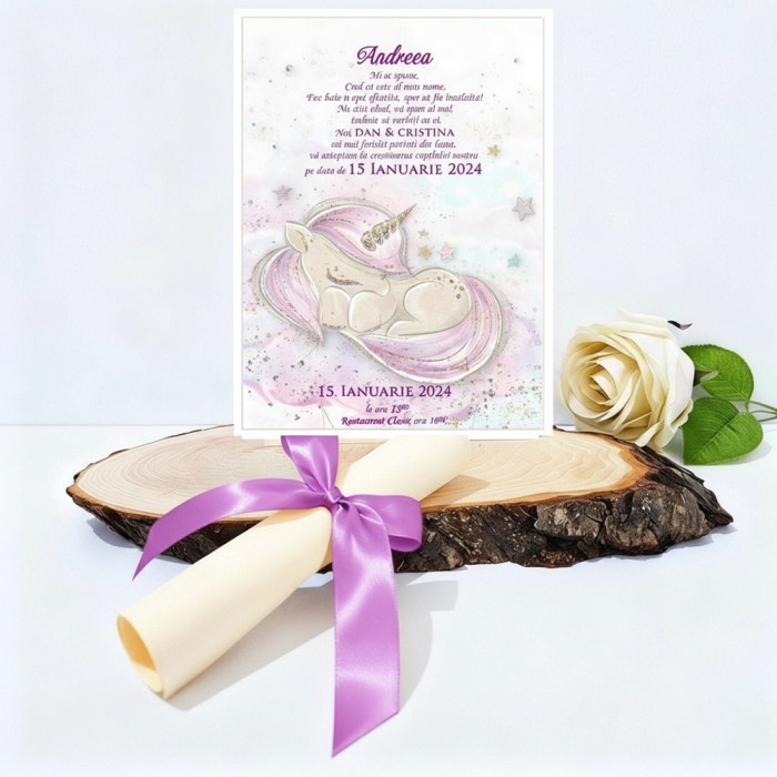 Invitatie papirus UNICORN PM147 [2]