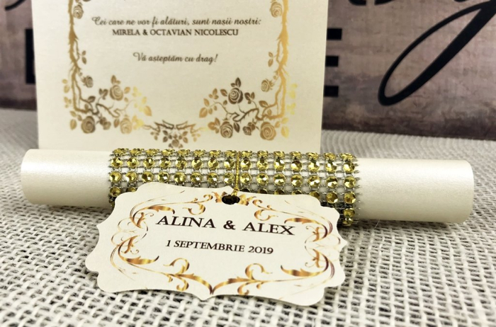 Invitatie pergament - Golden Style [4]