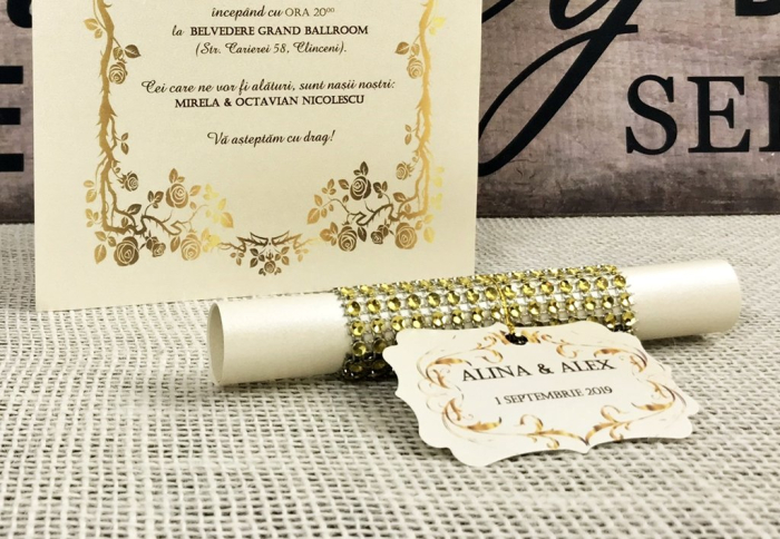 Invitatie pergament - Golden Style [6]
