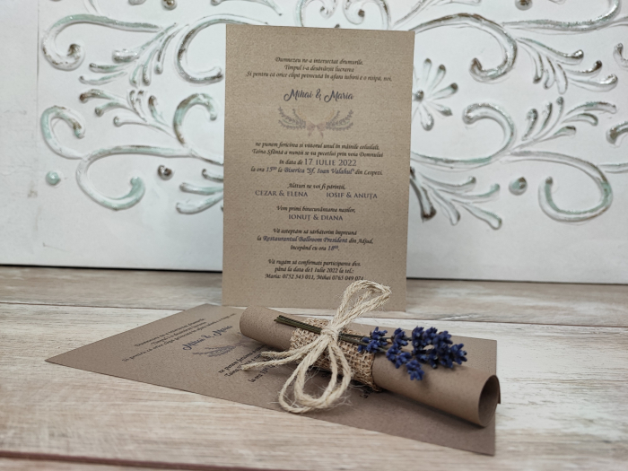 Invitatie Pergament Lavanda [2]
