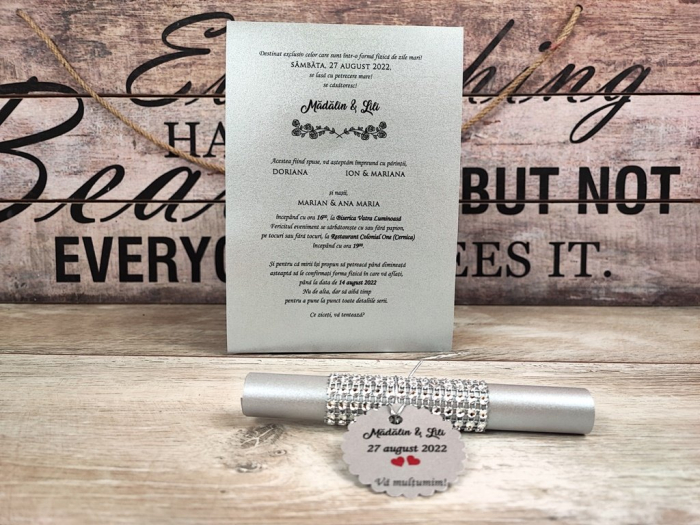 Invitatie pergament - Silver Style [2]