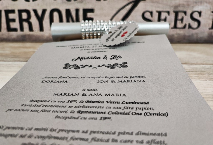 Invitatie pergament - Silver Style [6]