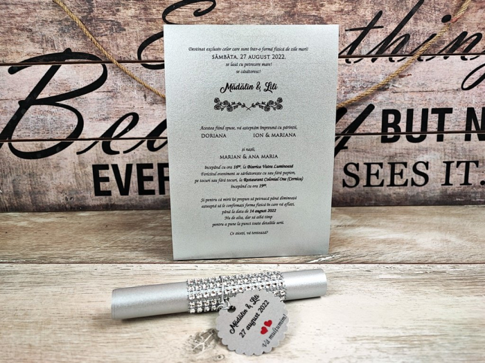 Invitatie pergament - Silver Style [5]