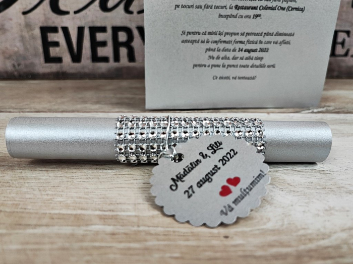 Invitatie pergament - Silver Style [7]
