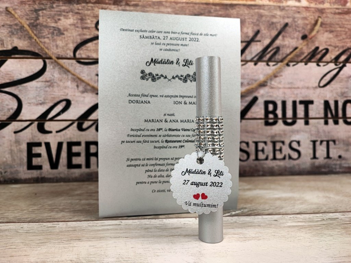 Invitatie pergament - Silver Style [10]