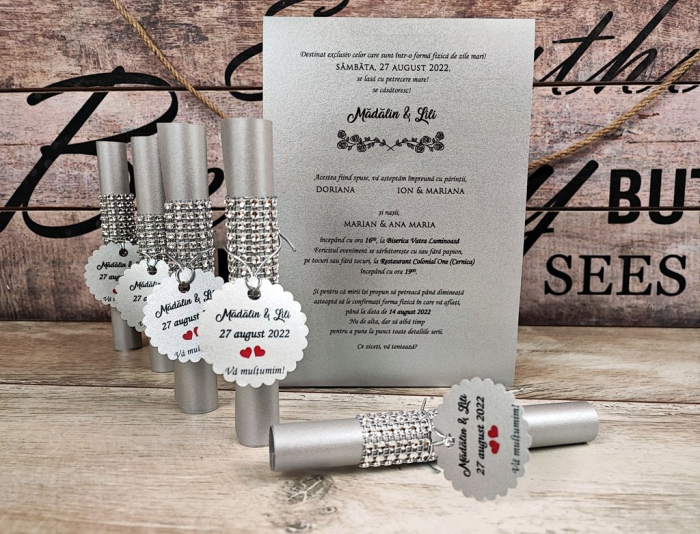Invitatie pergament - Silver Style [4]