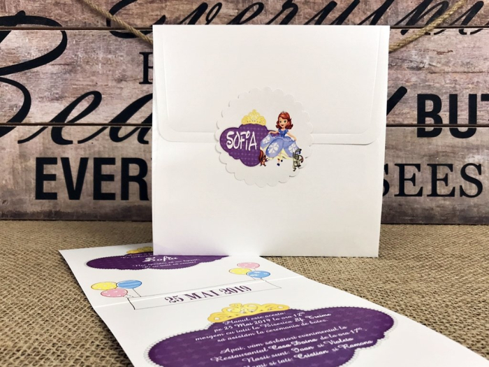 invitatie - Printesa SOFIA (model sidefat) [3]