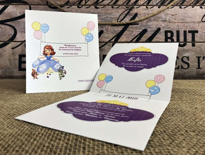 invitatie - Printesa SOFIA (model sidefat) [4]