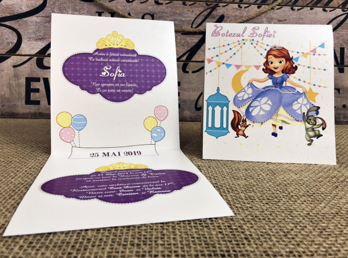 invitatie - Printesa SOFIA (model sidefat) [2]