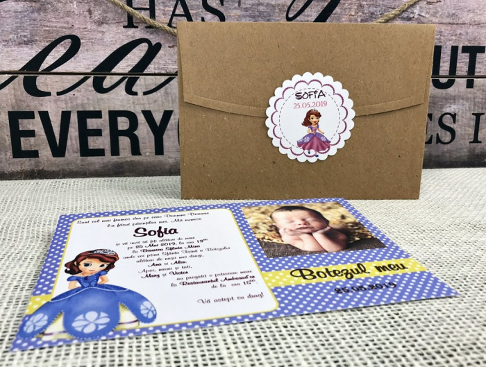 invitatie PRINTESA SOFIA (plic craft) [5]