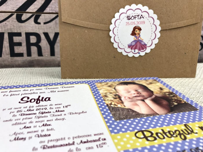 invitatie PRINTESA SOFIA (plic craft) [4]