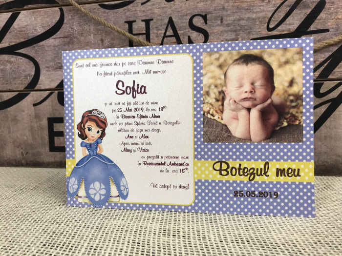 invitatie PRINTESA SOFIA (plic craft) [6]